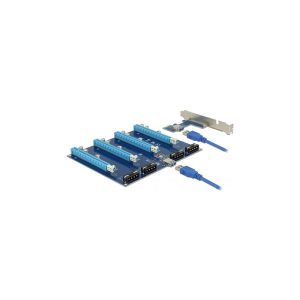 Delock Riser Card PCI Express x1 to 4 x PCIe x16 with 60 cm USB cable